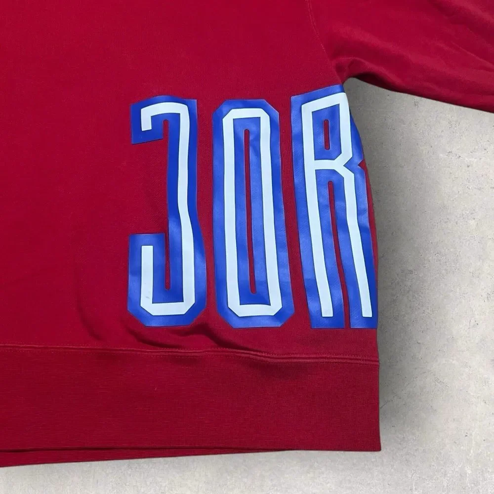 Air Jordan Sweater Mens Medium Red Jumpman Flight‎ Hoodie Sweatshirt Streetwear